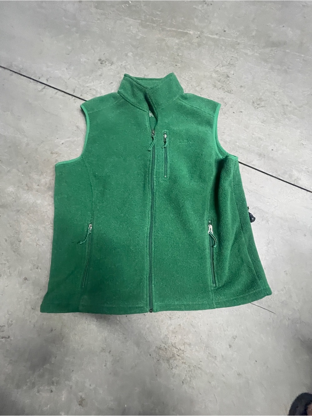 L.L. Bean Mens Sweater Fleece Vest Polartec Knit Full Zip Outdoor L